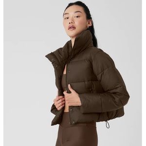 Espresso Brown Gold Rush Puffer size XS